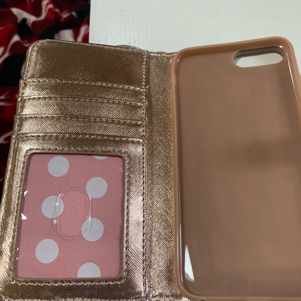 Disney Parks Rosegold IPhone Plus 7 phone wallet - Picture 2 of 4